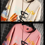 SingleRoad Mens Crewneck Sweatshirt Men Harajuku Oversized Japanese Streetwear Hip Hop Black Hoodie Men Sweatshirts Hoodies