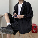 Dunne Casual Blazer met Halve Mouwen