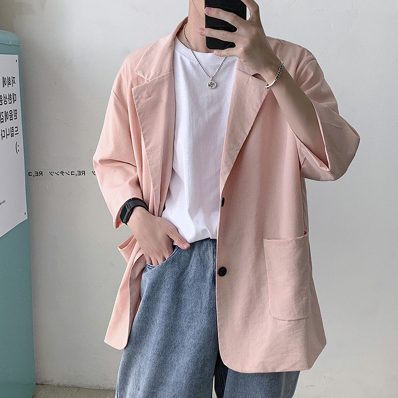 Dunne Casual Blazer met Halve Mouwen