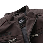 Men Fashion Pu Leather Jackets Coats