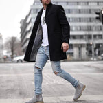 Men's trench coat long autumn and winter coats