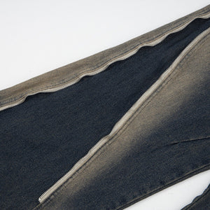 Fashion Inkjet Zipper Jeans For Men