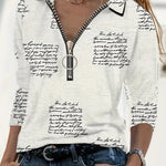 Casual Loose Long Sleeve Polo Shirts Tops For Spring