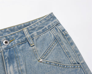 Fashionable White Straight Jeans For Men