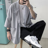 Dunne Casual Blazer met Halve Mouwen