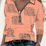 Casual Loose Long Sleeve Polo Shirts Tops For Spring