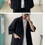 Dunne Casual Blazer met Halve Mouwen