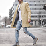 Men's trench coat long autumn and winter coats
