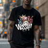 What's Up Fashionable Printed Summer And Spring Men's T-shirts, Casual Short Sleeved Fashionable Style T-shirts, Sports New Products, Casual New Tops