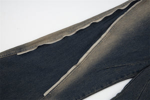 Fashion Inkjet Zipper Jeans For Men