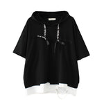 Loose Casual Short-sleeved Embroidered Fake Two T-shirts