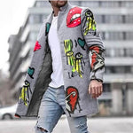 Loose Button Long Coats For Men Trench Coat Winter