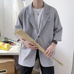 Dunne Casual Blazer met Halve Mouwen