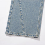 Fashionable White Straight Jeans For Men